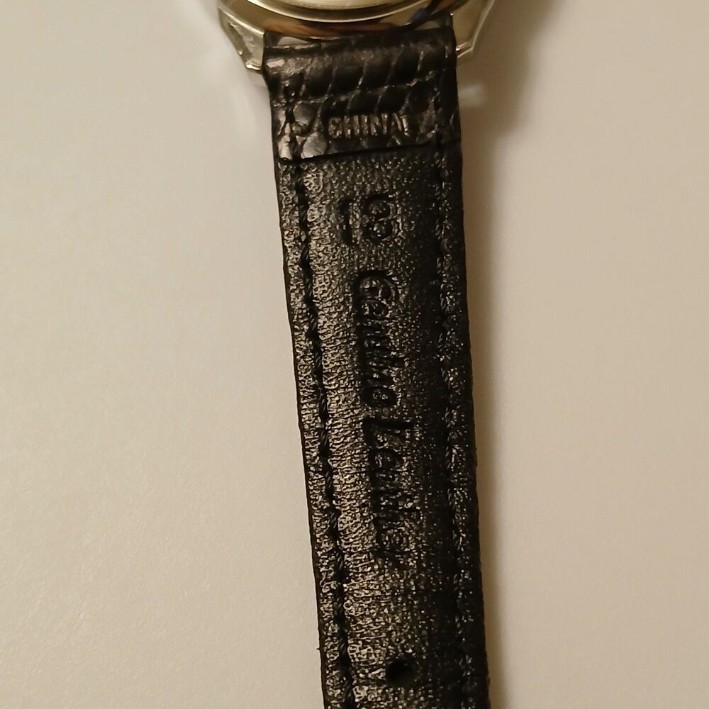 Gallaudet CSI Women's Silver Tone Dial Swiss Black Leather Band Watch WR 3ATM - Picture 8 of 12